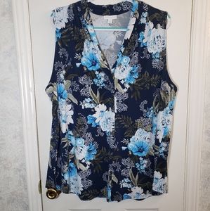 Plus Size Women's Floral Tank